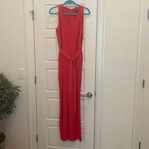 Banana Republic red/orange V- neck jumpsuit